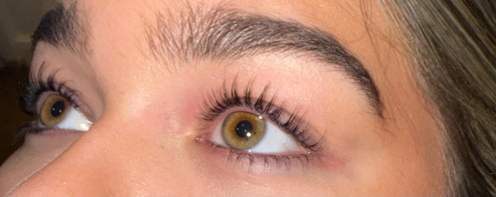 Lash lift showing dramatic enhancement